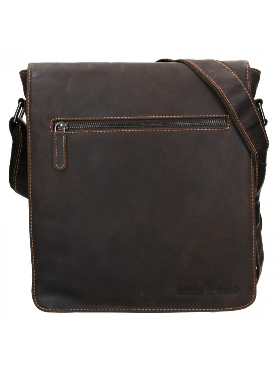 Pánská kožená taška přes rameno Greenwood Lowan – tmavě hnědá